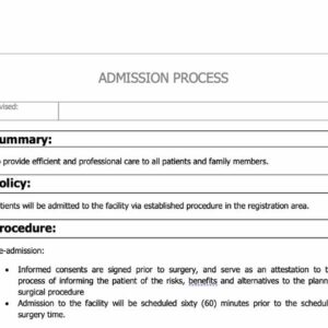 Admission Process Policy