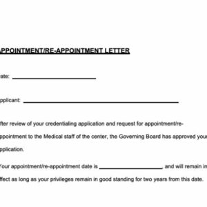 Appointment Notification Letter