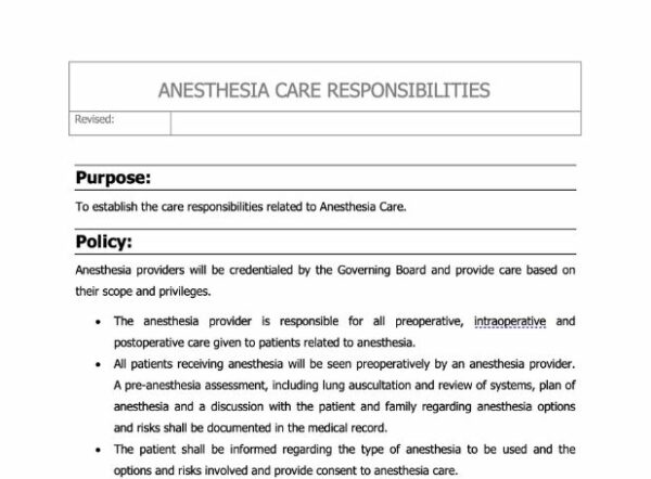 Anesthesia Care Responsibilities image