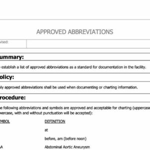 Approved Abbreviations Policy image