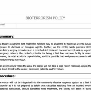 Bioterrorism Policy image