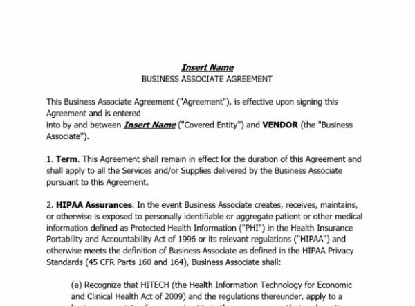 Business Assoc Agreement