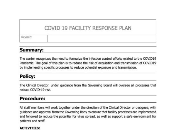 COVID-19 Facility Response Plan image