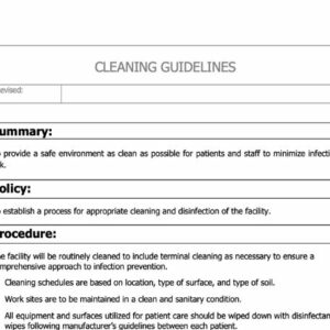 Cleaning Guidelines Policy image