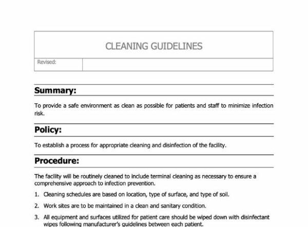 Cleaning Guidelines Policy image