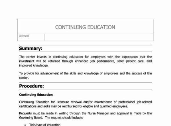 Continuing Education Policy Image