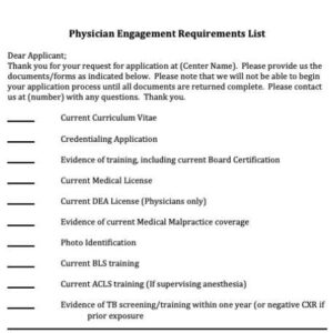 Credentialing Application Letter