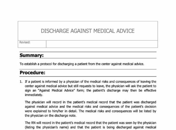 Discharge Against Medical Advice Image