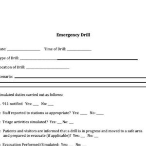 Emergency Drill Form