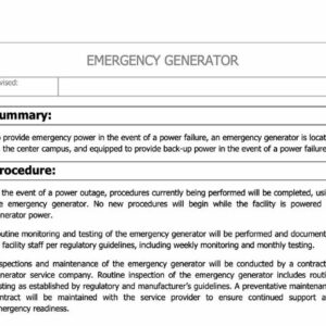 Emergency Generator Policy image