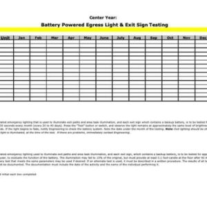 Emergency Lights Log