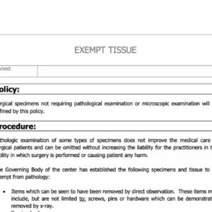 Exempt Tissue Policy image