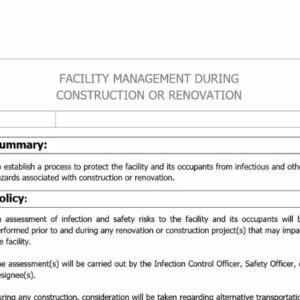 Facility Mgmt During Contruction Renovation