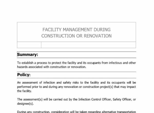 Facility Mgmt During Contruction Renovation