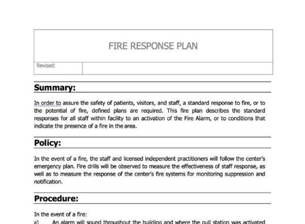 Fire Response Plan image