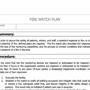 Fire Watch Plan image