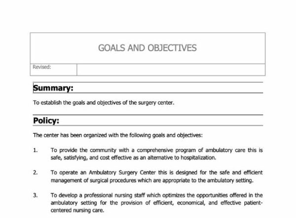 Goals and Objectives Policy image