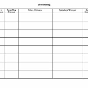 Grievance Log Form image