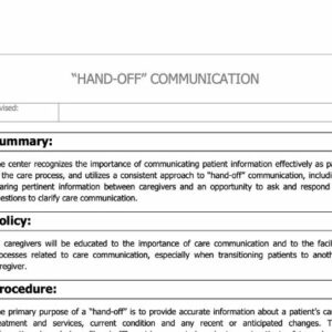 Hand Off Communication Policy image