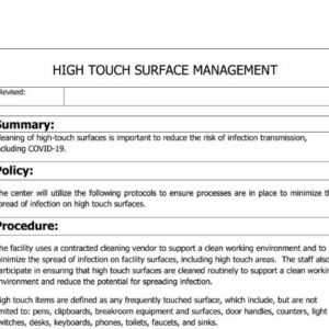 High Touch Surface Management Policy image