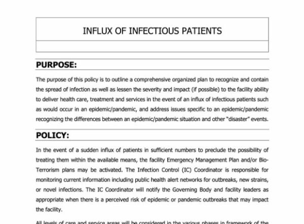 Influx of Infectious Patients Plan image