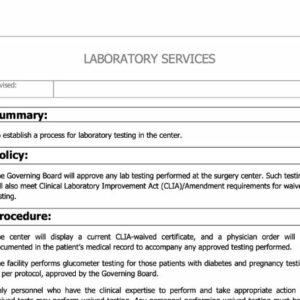 Laboratory Services Policy image