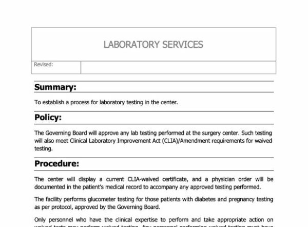 Laboratory Services Policy image