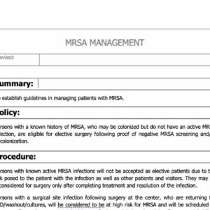 MRSA Management Policy image