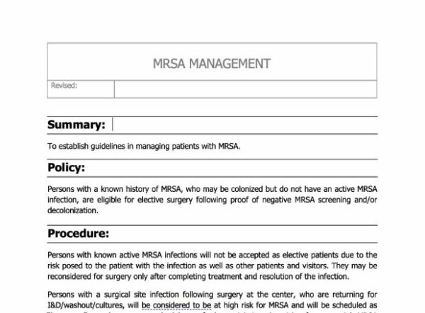 MRSA Management Policy image