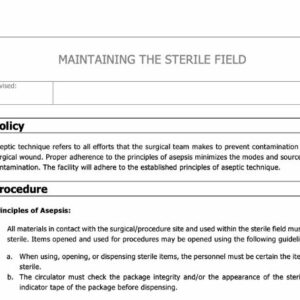 Maintaining the Sterile Field Policy image