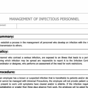 Management of Infectious Personnel Policy image