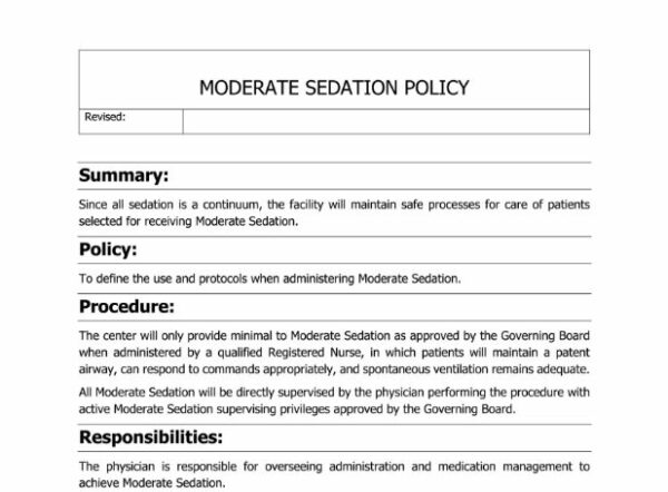 Moderate Sedation Policy image