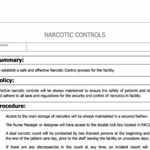 Narcotic Controls Policy image