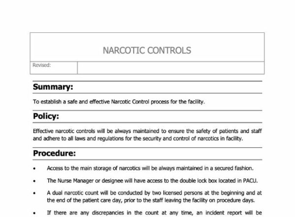 Narcotic Controls Policy image