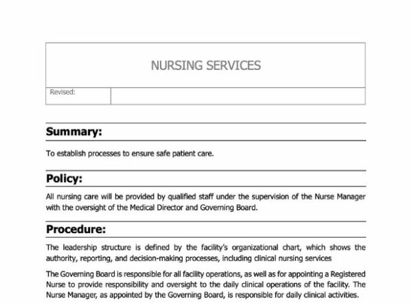 Nursing Services Policy image