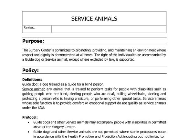 Service Animals Policy image