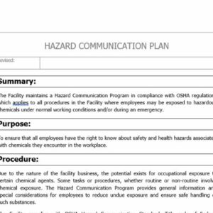 Hazard Communication Plan image