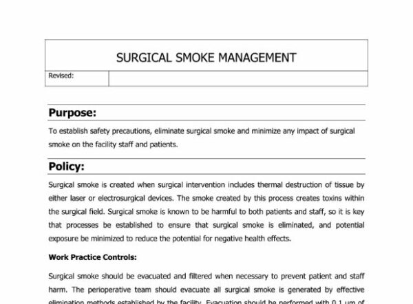 Surgical Smoke Management Policy image