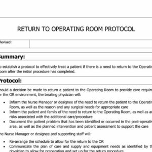 Return to OR Protocol Policy image