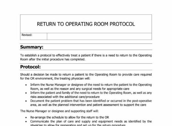 Return to OR Protocol Policy image