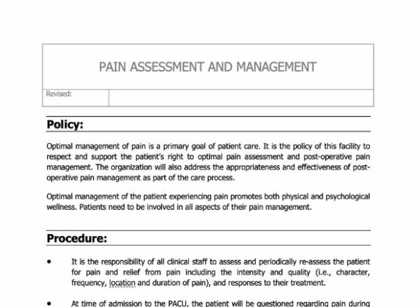 Pain Assessment and Management Policy image