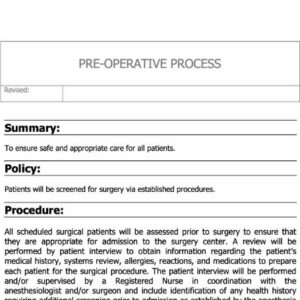 Preoperative Screening Policy image