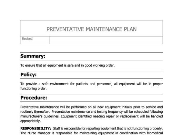 Preventative Maintenance and Repair Policy image