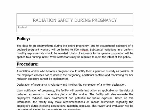 Radiation Safety During Pregnancy Policy