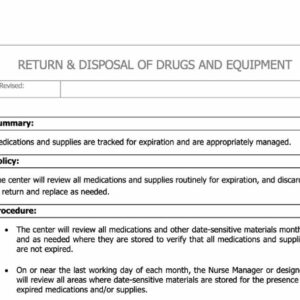 Return and Disposal of Drugs and Equipment Policy image