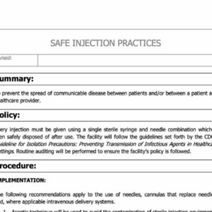 Safe Injection Practices Policy image