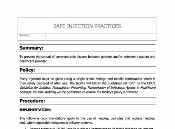 Safe Injection Practices Policy image