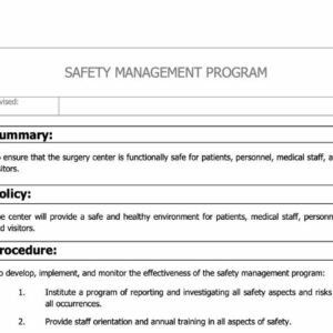 Safety Management Program Policy image