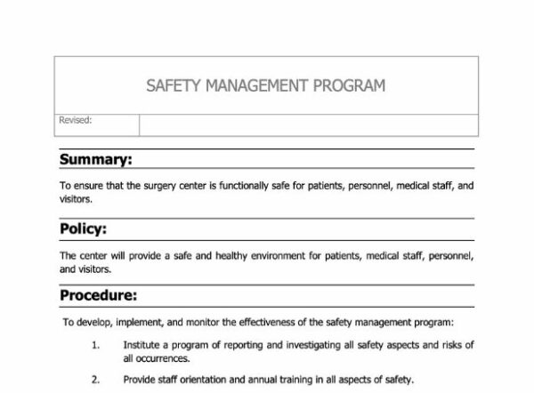 Safety Management Program Policy image