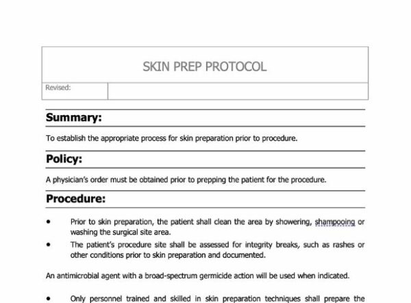 Skin Prep Protocol Policy image